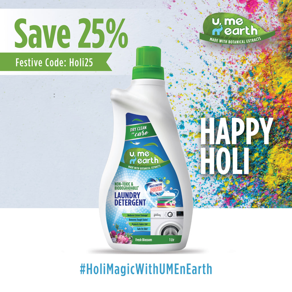 Protecting Your Fabrics During Holi: Why U ME N EARTH's Laundry Detergent Liquid is Your Best Bet