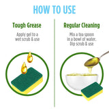 Kitchen Dish & Slab Gel, Citrus & Tea Tree Oil, Non-Toxic & Biodegradable, Anti-Bacterial Utensil Cleaner Enriched with Essential Oils, 500ml